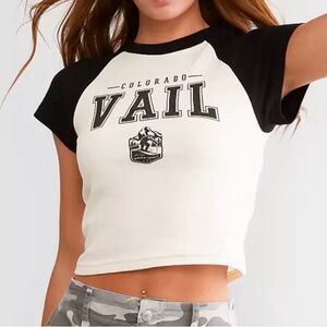 Goodie Two Sleeves Graphic Crop Top